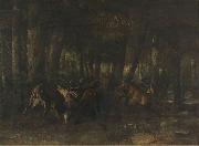 Gustave Courbet Spring Rut The Battle of the Stags oil painting